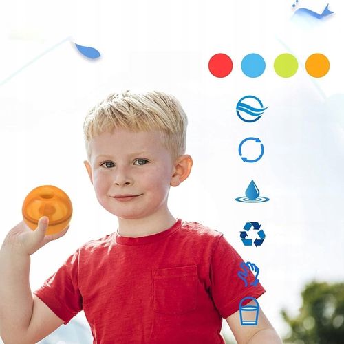 Balony wodne Wielokrotnego użytku - silikonowe, 6 szt., Kolorowe na Arena.pl