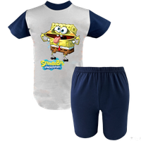 Krótka Piżama dziecięca SpongeBob Kanciastoporty