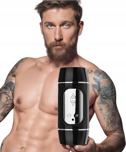 DUŻY MASTURBATOR DLA MĘŻCZYZN 2W1 SZTUCZNA POCHWA I SSĄCE USTA - 18 FUNKCJI na Arena.pl