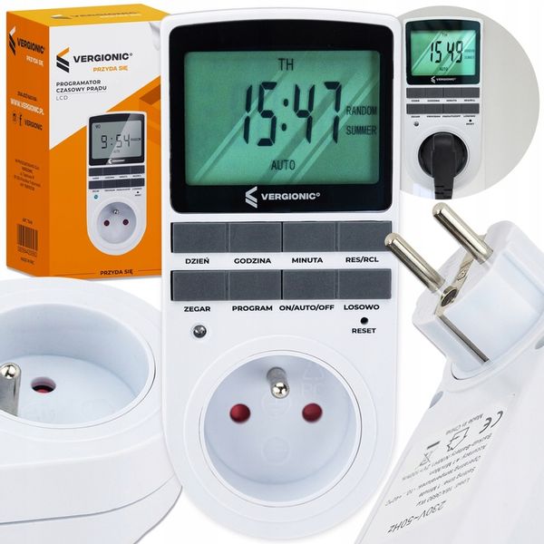 PROGRAMATOR CZASOWY TIMER WŁĄCZNIK WYŁĄCZNIK PRĄDU ENERGOOSZCZĘDNY CYFROWY zdjęcie 2