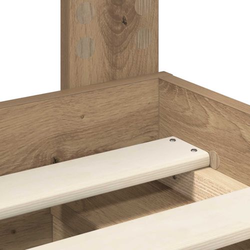 Ramka łóżka Dąb rzemieślniczy 150 x 200 cm Lite drewno sosnowe na Arena.pl