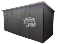 Domek odrodowy 5x2 2x brama dwuskrzydłowa antracyt   GP187