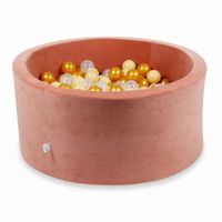 Suchy basen 90x40cm Velvet Soft Canyon Clay z piłeczkami 300szt (złote, beżowe, przezroczyste)