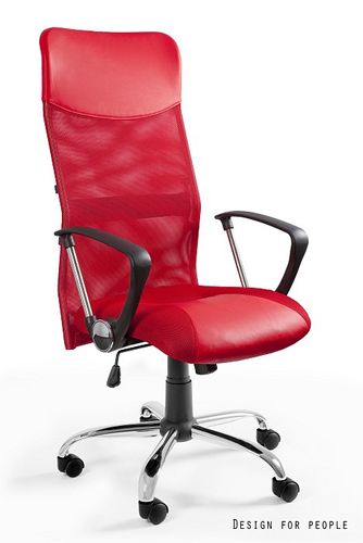 FOTEL OBROTOWY MODEL VIPER KOLOR CZERWONY na Arena.pl