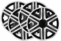 Kołpaki 4 sztuki NRM uniwersalne Action Doublecolor Silver Black 15”