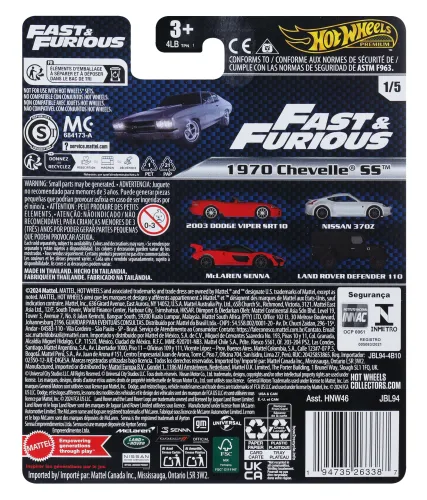 HOT WHEELS PREMIUM FAST AND FURIOUS JBL94 na Arena.pl