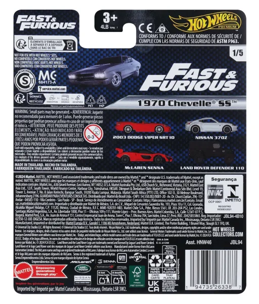 HOT WHEELS PREMIUM FAST AND FURIOUS JBL94 zdjęcie 2