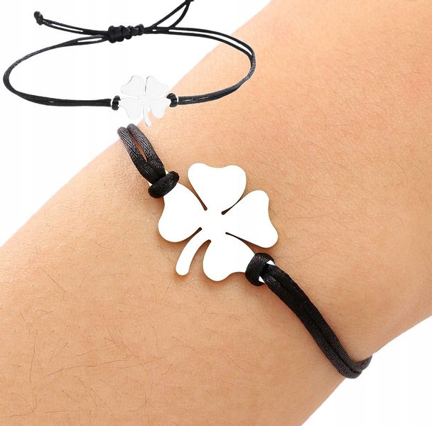 Srebrna Bransoletka Na Rzemyku Stal Chirurgiczna Posrebrzana 18K zdjęcie 3