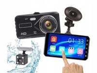 WideoRejestrator Przód Tył Panel dotykowy Menu PL Full HD Kamera Cofania