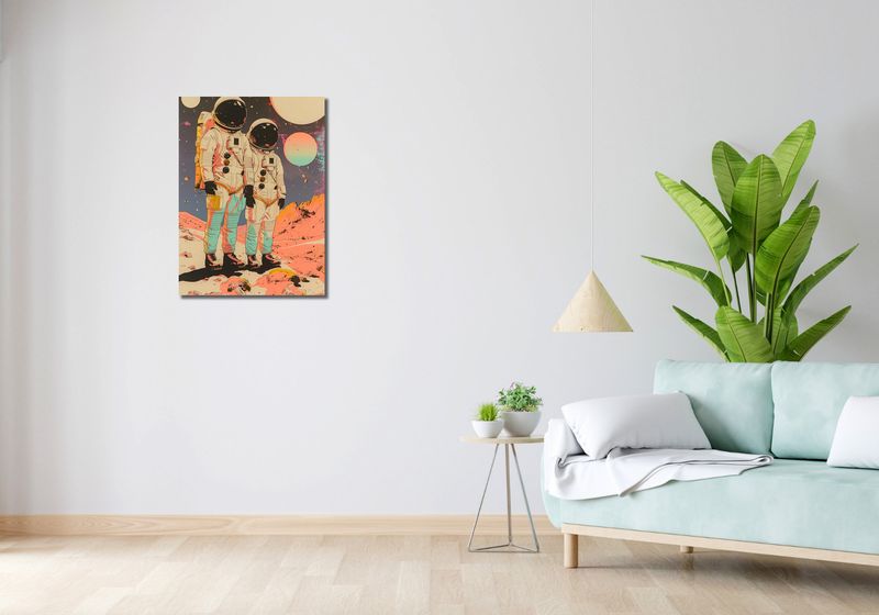 Obraz 50x70cm Astrounauci Kosmonauci zdjęcie 2