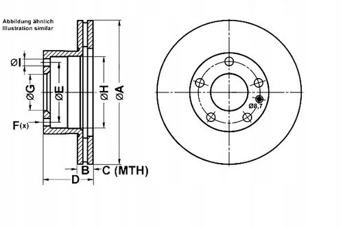 TARCZA HAM PRZOD 280X22 V ATE na Arena.pl