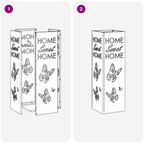 Stojak na parasol Oliwkowy 15.5 x 15.5 x 49 cm Stal na Arena.pl