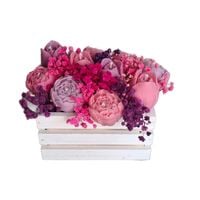 Flower Box Świece Bukiet Prezent MIni Skrzynia Dekoracja Ozdoba Kwiaty