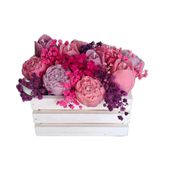 Flower Box Świece Bukiet Prezent MIni Skrzynia Dekoracja Ozdoba Kwiaty