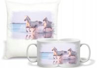 Zestaw PODUSZKA + KUBEK z nadrukiem motywem KONIA KOŃ PREZENT NA URODZINY