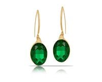 Kolczyki z dużym kamieniem Majestic Green z kolekcji Primero