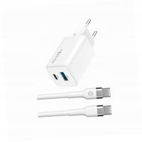 Szybka ładowarka GaN 45W 2 wejścia USB i USB-C z kablem do Oppo Reno 5 Lite
