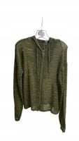 JADED LONDON JMKW3414 KHAKI OPEN KNIT HOODIE M