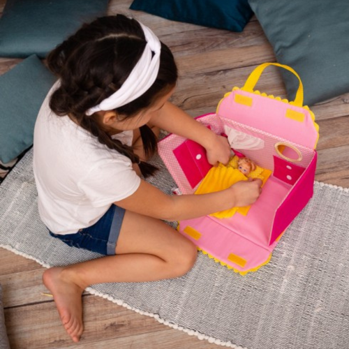 Domek Dla Lalek Gra Edukacyjna Torba Przenośna Miękki Materiał Roter Kafer na Arena.pl