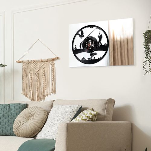 Zegar Ścienny z płyty winylowej na lustrze HOBBY 23 wzory 59x29cm na Arena.pl