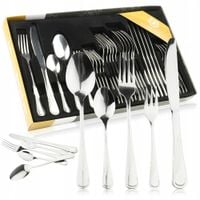 ZESTAW SZTUĆCÓW 30 ELEMENTÓW DLA 6 OSÓB KPL SZTUĆCE NIERDZEWNE W PUDEŁKU