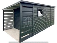 Schowek - domek ogrodowy 3,5x2 - wiata 1m - brama - okno  SO149