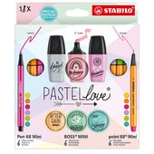 CIENKOPIS STABILO 18KOL PASTELLOVE SET 0365