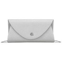 brokatowa kopertówka damska wykonana z tkaniny syntetycznej