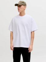 Jack&Jones koszulka t-shirt JJEBARRON TEE SS O-NECK NOOS 12298906 WHITE S