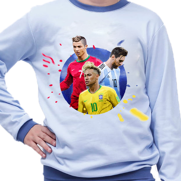 Piżama dziecięca Neymar Messi Ronaldo zdjęcie 1