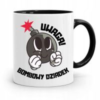 Kubek Czarny Prezent Dla Dziadka Bombowy Dziadek Z Nadrukiem Ze Zdjęciem