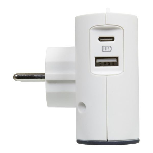 Rozgałęźnik płaski 2X2P+USB AC-B/G Legrand 049401 zdjęcie 1
