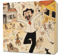 Obraz 50x50cm Chaos w Miasteczku