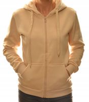 Damska bluza dresowa z kapturem rozpinana S beż