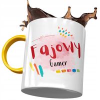 Kubek Żółty Dla Gamera Fajowy Gamer Na Prezent Z Nadrukiem Ze Zdjęciem