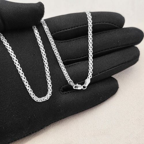 Solidny Łańcuszek Na Szyję Bismarck Srebro 925 Splot Bismark | 50 cm x 3 mm na Arena.pl