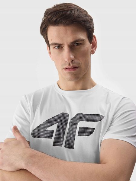 4F T-SHIRT MĘSKI Z KRÓTKIM RĘKAWEM KOSZULKA BAWEŁNIANA SPORTOWA SS24 zdjęcie 4