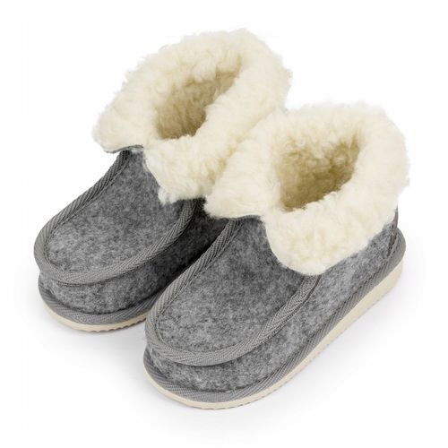 Ciepłe Bambosze Dziecięce Wsuwane Kapcie Filcowe na Arena.pl