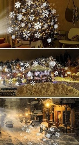 PROJEKTOR ŚWIĄTECZNY LASEROWY EFEKTY RUCHOMY NA DOM PŁATKI ŚNIEGU LED MOC na Arena.pl