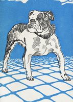 Plakat 50x70cm Bulldog, Moriz Jung Vintage do Salonu