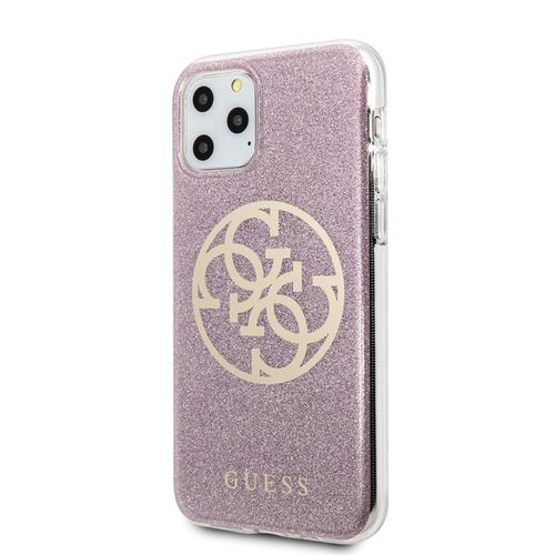 Guess Circle Glitter 4G Etui do iPhone 11 Pro (różowy) na Arena.pl