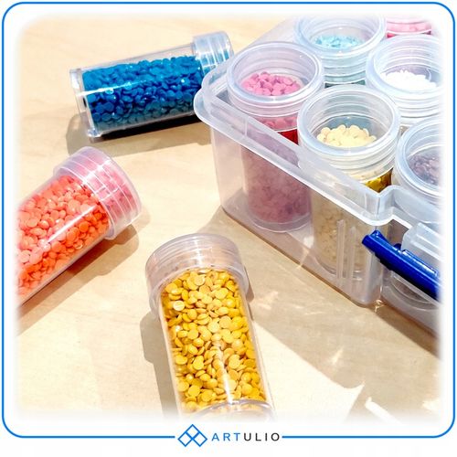 Zestaw 24 pojemników do diamond painting akcesoria haft diamentowy mozaika na Arena.pl