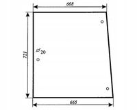 szyba boczna - bok do ciągnika Lamborghini grand Prix, Same Antares