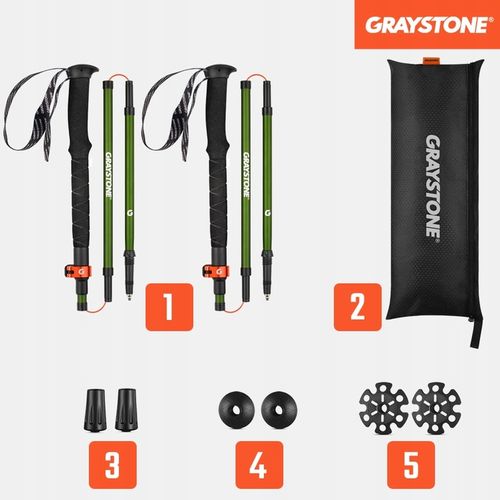 KIJE TREKKINGOWE SKŁADANE KIJKI W GÓRY DO CHODZENIA PO GÓRACH REGULOWANE na Arena.pl