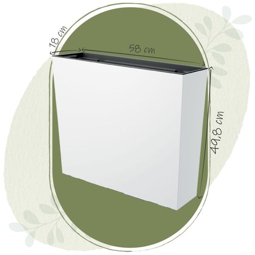 Doniczka wysoka Urbi Case T DUC600T z wkładem | Biały na Arena.pl