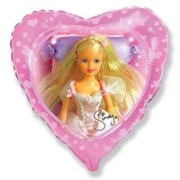 balon foliowy sindy 18" lalka barbi urodziny bajka
