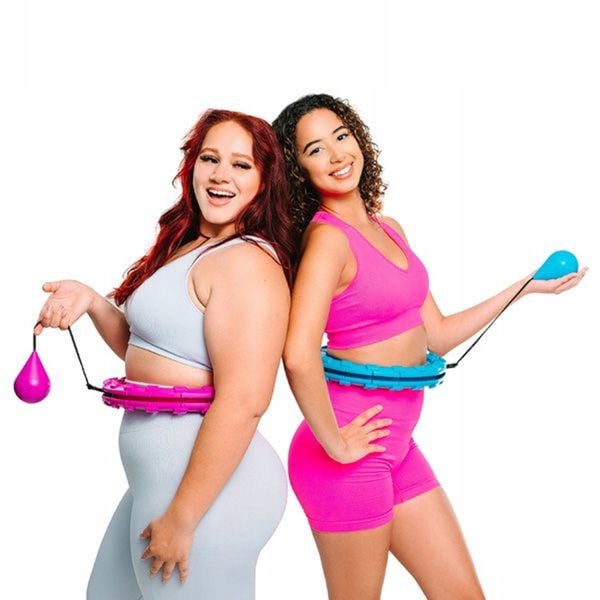 HULA HOP ODCHUDZAJĄCE Z WYPUSTKAMI MASAŻEREM 50 cm RÓŻOWE zdjęcie 8