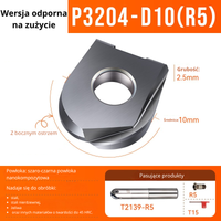 Płytka kulowa T2139 do freza kulowego Wer. odporna na zużycie P3204-D10-R5