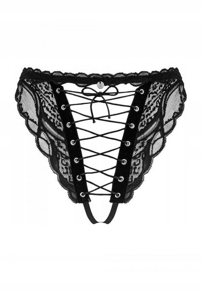 Stringi sznurowane, otwarty krok. Majtki S/M zdjęcie 2