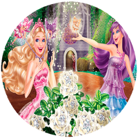 Opłatek na tort Barbie